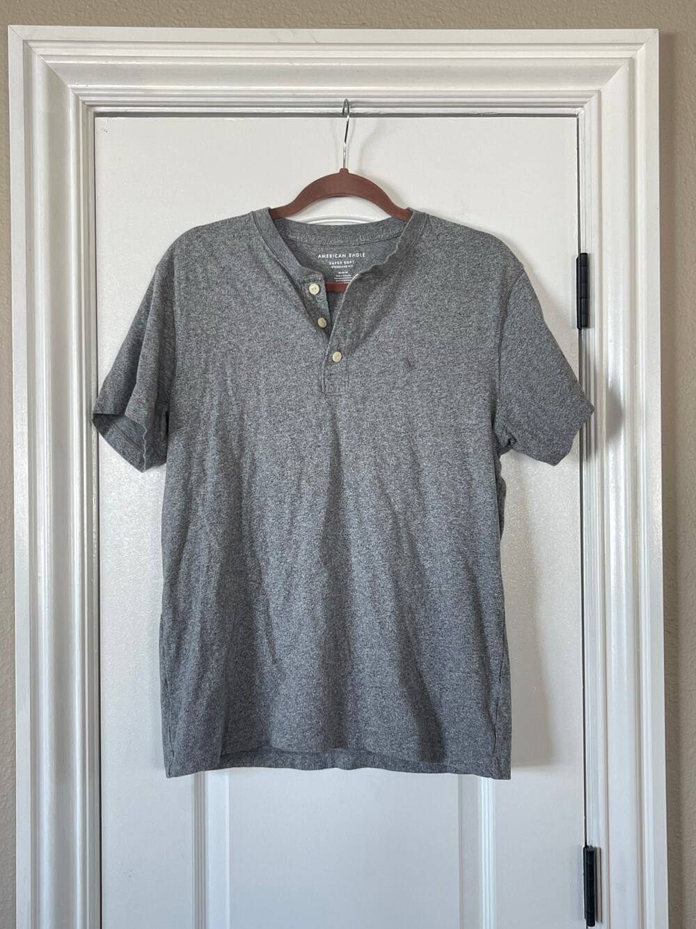 American Eagle Super Soft Icon Short Sleeve Grey Medium